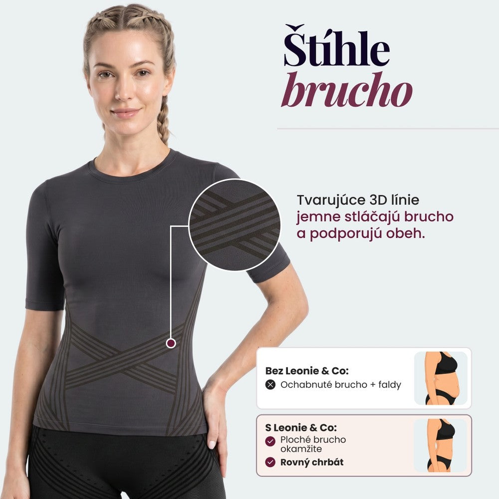 __SWATCH__Gray Leonie & Co 3D Sculpting T-Shirt in gray