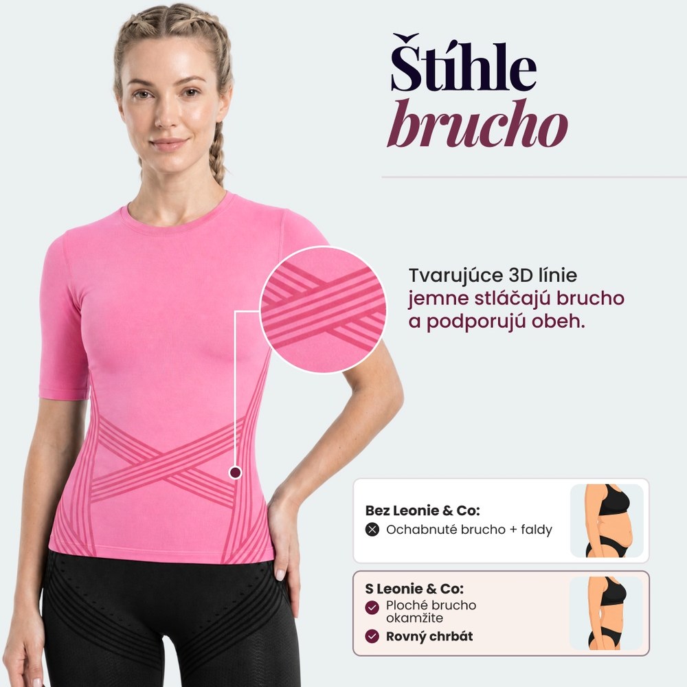 __SWATCH__Pink Leonie & Co 3D Sculpting T-Shirt in pink